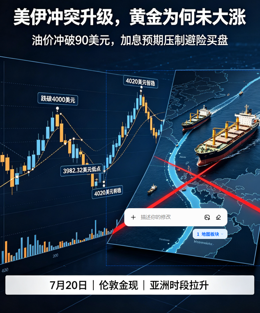 US-Iran Conflict Escalates, Gold Under Pressure at $4,000 Tug-of-War